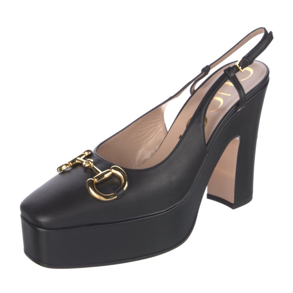 Gucci Leather Slingback Pumps - Picture 4 of 5